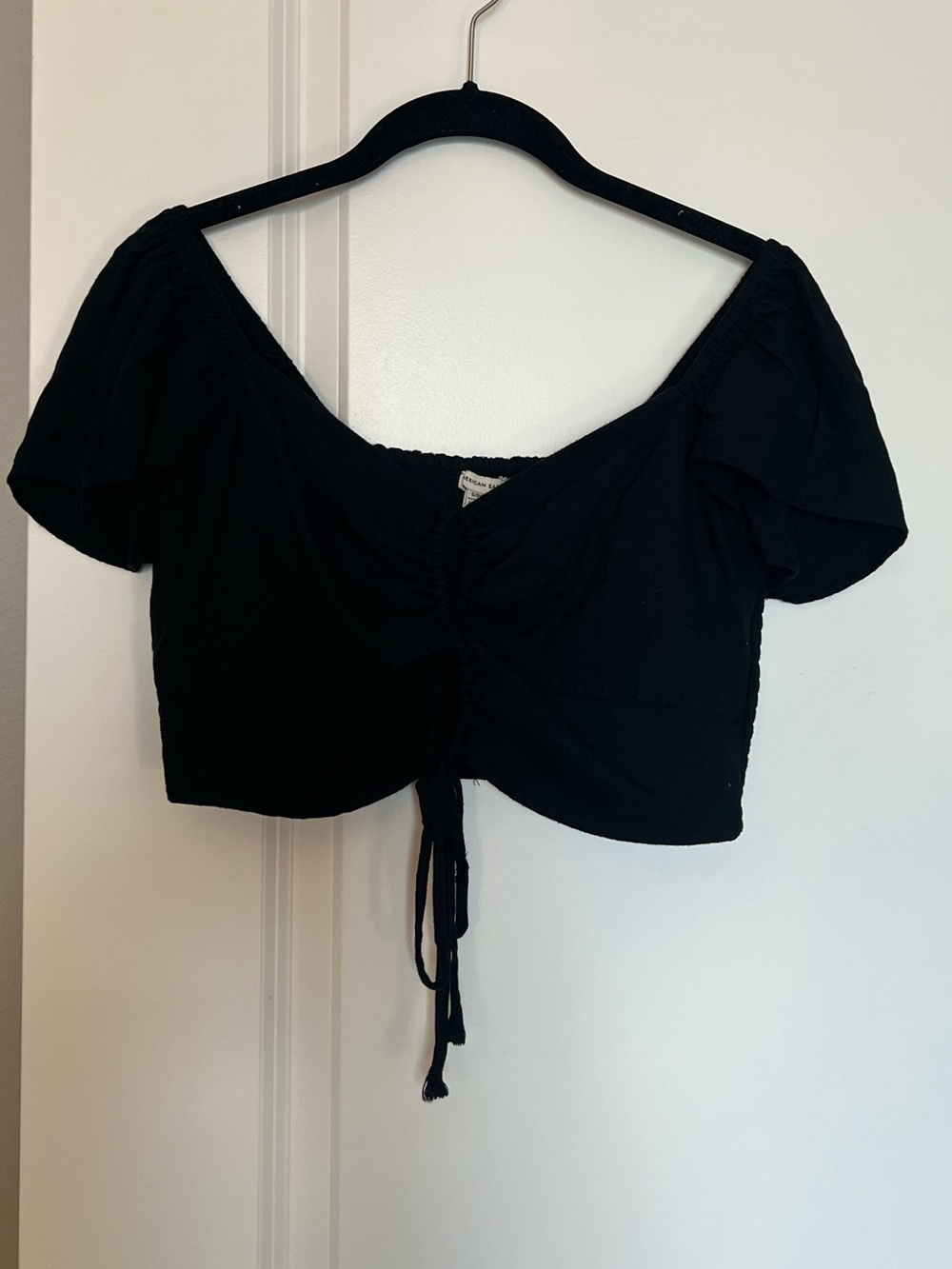 American Eagle Cut-Out Flutter Sleeve Blouse